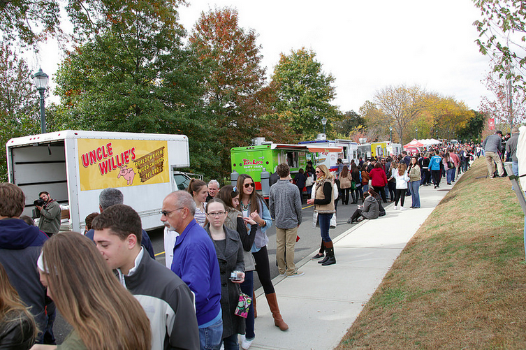 Food trucks were available to Fairfield students and their visitors in 2015.