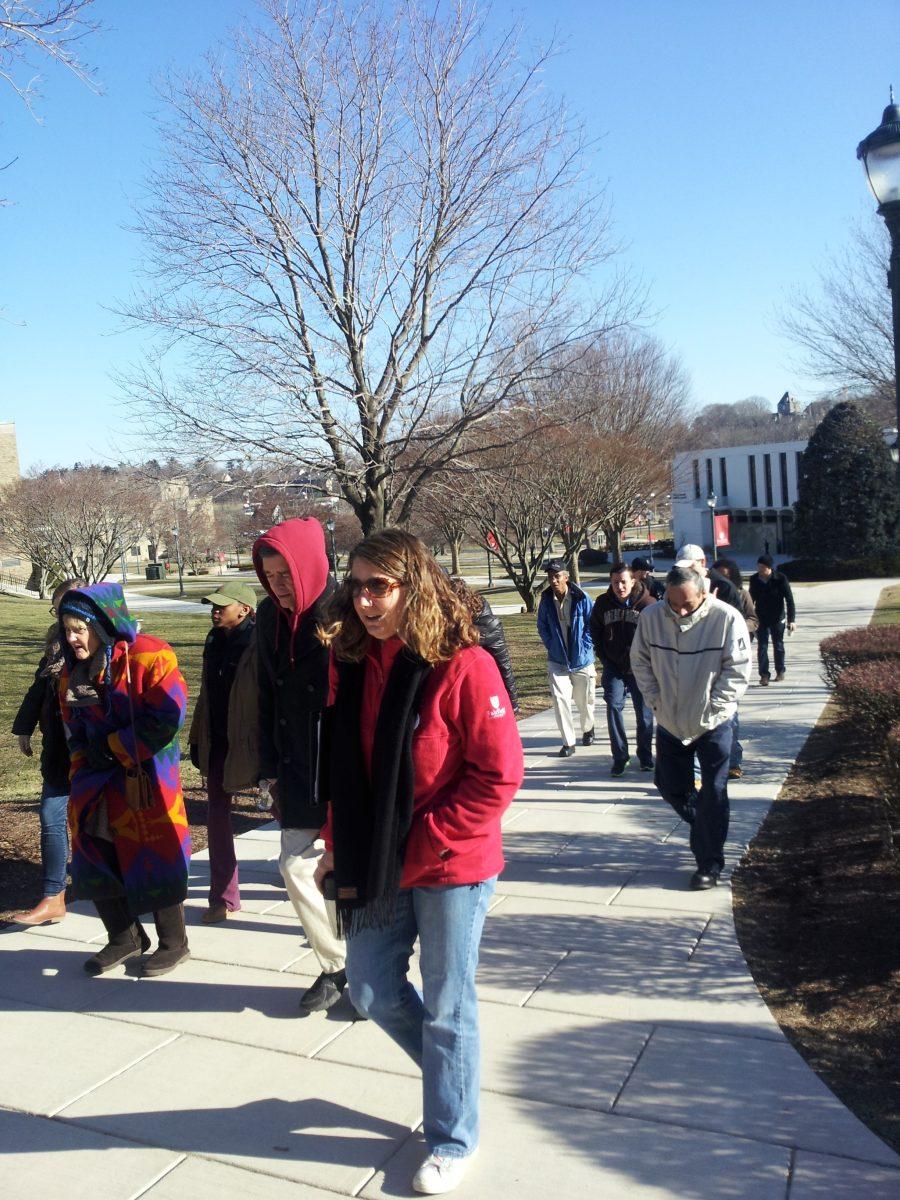 Faculty, students and food service employees deliver signed petition