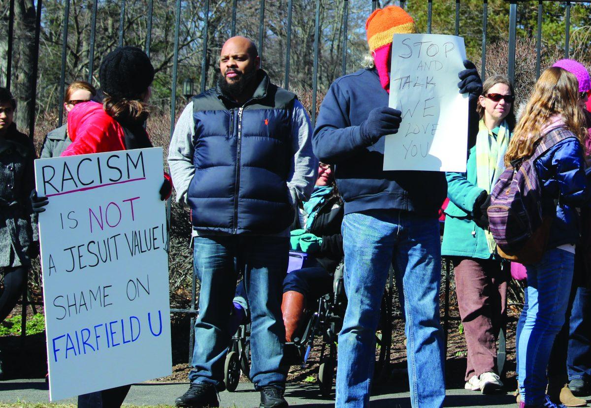 Fairfield students and community demonstrate against 'ghetto' themed party
