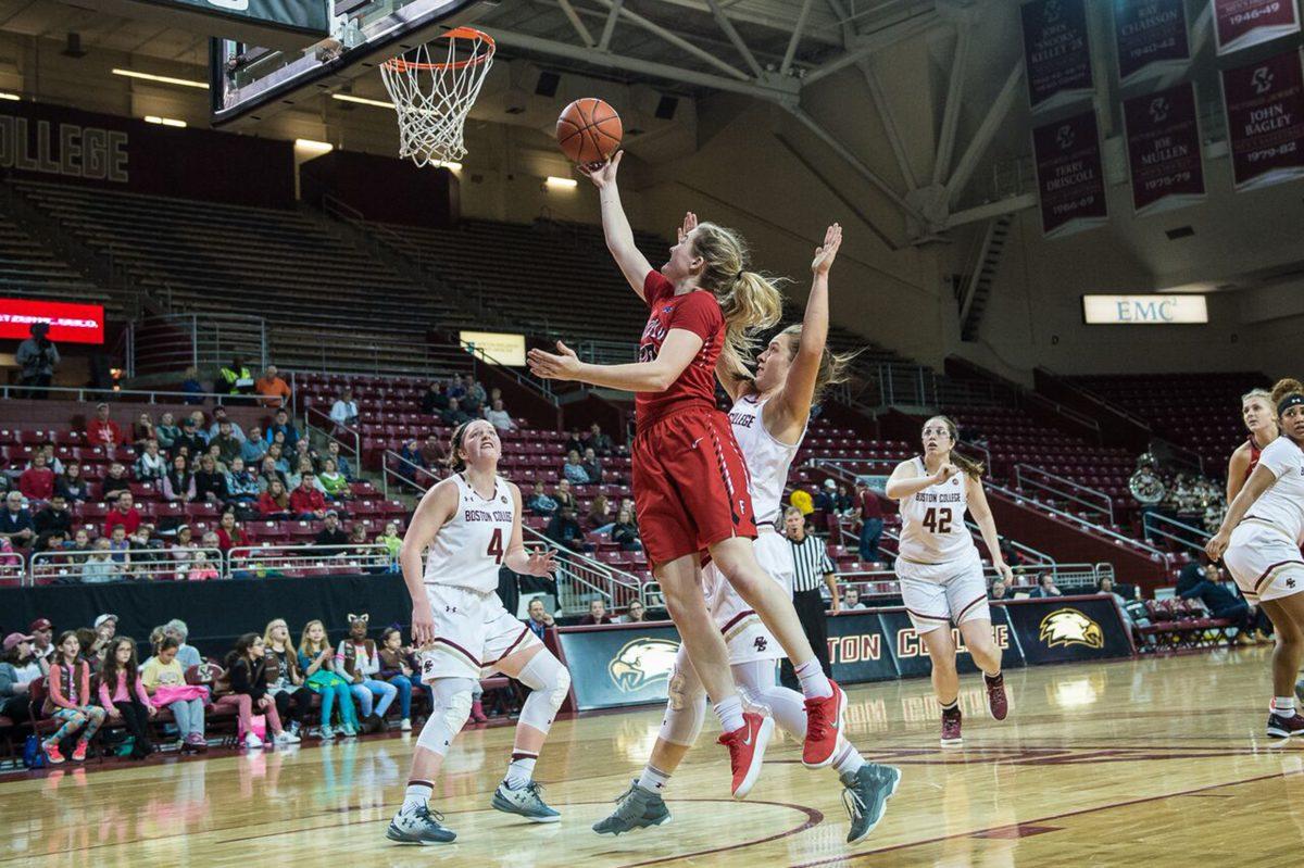 Stags Upset Boston College 66-58 on the Road