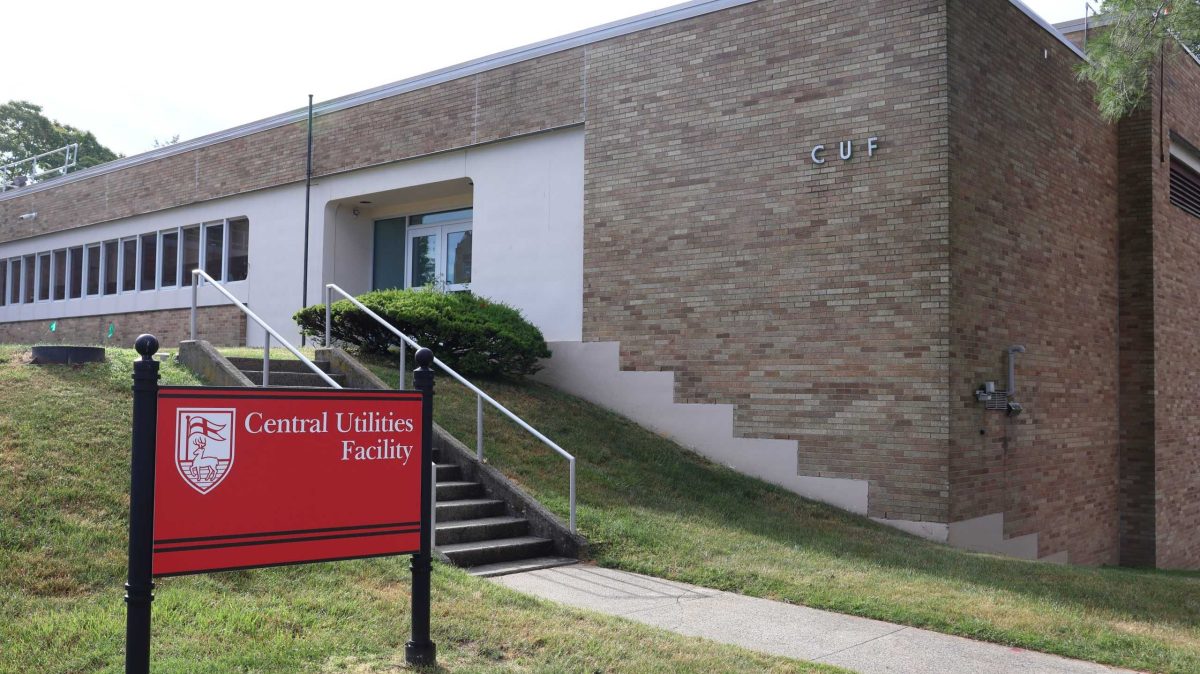 Central Utilities Facility building at Fairfield University. Photo taken by Julian Nazario.