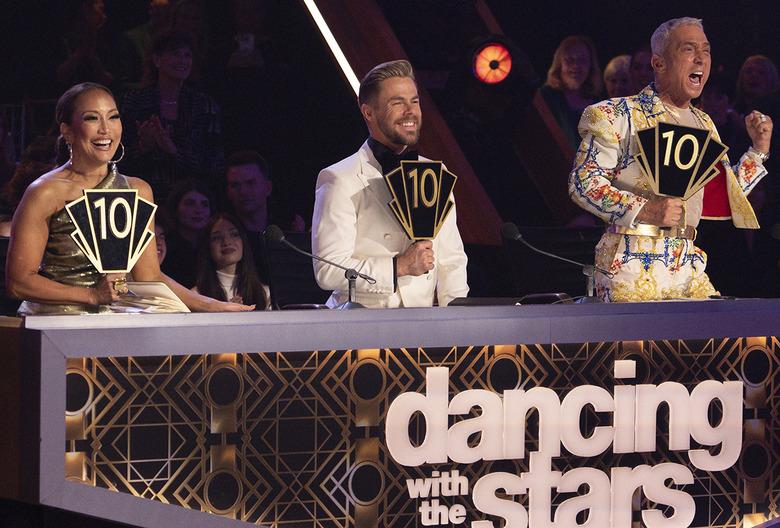 DANCING WITH THE STARS - “Finale - 3211” – In a series first, the finale episode will have five couples competing for a chance at winning the coveted “Len Goodman Mirrorball Trophy.” The finalists will perform a redemption dance and an unforgettable freestyle routine. The season 32 finale of “Dancing with the Stars” airs TUESDAY, DEC. 5 (8:00-11:00 p.m. EST/PST) on ABC. (Disney/Eric McCandless)
CARRIE ANN INABA, DEREK HOUGH, BRUNO TONIOLI