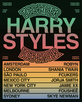 Harry Styles' Tour poster. Some fans aren't happy with the limited concert locations.